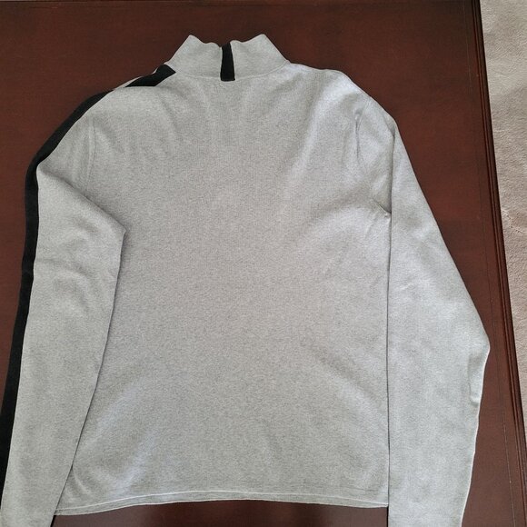 RLX Ralph Lauren Gray Zip Up Sweater with Black Stripe - Picture 3 of 8